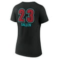 thumbnail image 3 of Women's Zac Gallen Black Arizona Diamondbacks Name & Number Fastball V-Neck T-Shirt, 3 of 3
