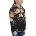 thumbnail image 5 of Sikiie Urban Bear With Headphones Zip Up Hoodie Teenage, hoodies for Teenage, Zipper Sweatshirt Jacket for Daily, Traveling-Medium, 5 of 6
