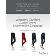 thumbnail image 2 of MeMoi Women's Comfort Cotton Blend Lightweight Leggings - Womens - Female (Medium/Large, Dark Gray Heather), 2 of 7