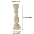 thumbnail image 3 of Camping Essentials Wood Candlestick Holders Retro Unpainted Wood Classic Craft Candles Stick Holder Set Wedding Decorations, 3 of 9