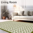 thumbnail image 2 of ODIKA 8'x10' Machine Washable Non-Slip Area Rug, Lattice Mosaic Interlocking Symmetrical Patterned High Traffic Rug, Green, 583572, 2 of 7
