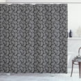 thumbnail image 1 of Ethnic Shower Curtain, Leaf Paisley Classic Eastern Oriental with Victorian Effects Iranian Motif, Fabric Bathroom Set with Hooks, 69W X 84L Inches Extra Long, Charcoal Grey White, by Ambesonne, 1 of 3