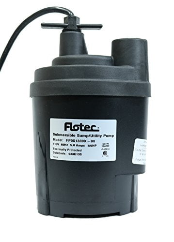 Pentair Flotec FP0S1300X 1470 GPH 1/6 HP Tempest Water Removal Utility Pump