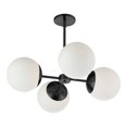 thumbnail image 1 of Dainolite Dayana 4-Light 160W Transitional Metal Chandelier in Matte Black, 1 of 2