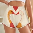thumbnail image 3 of Women's Originals Shorts, Jersey Sports Shorts, Gym Shorts For Women, Goose Love Valentine, 3XL, Plus Size Available, 3 of 5