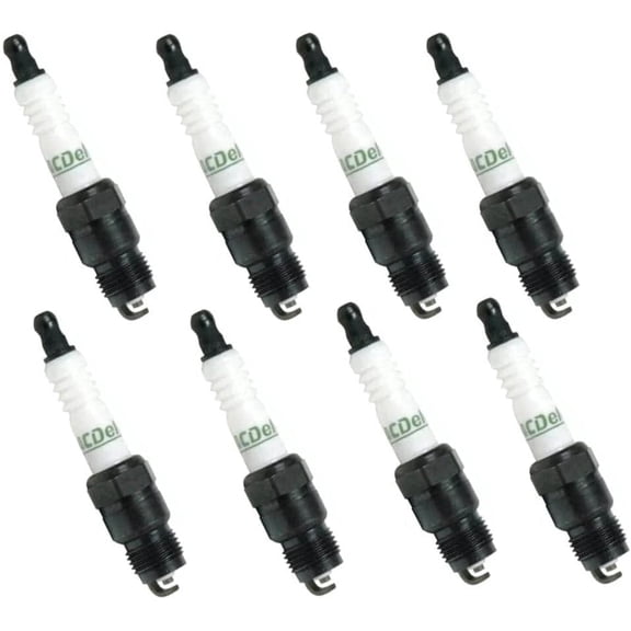 Pack of 8 ACDelco Spark Plug OEM Replacement For Chevy Chevrolet Ford GMC Buick Cadillac Lincoln P30 F-250 F-350 Bronco E-150 F-150 P3500 G20 G30 5.0 5.7 5.8 6.6 7.4 7.5 V8 1969-1998