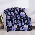 thumbnail image 3 of Yiaed flower Skull crystal Print Blanket Throw Blanket Soft Cozy Flannel Blanket for Home Bed Sofa Couch Chair-50"x40", 3 of 6