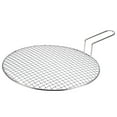 thumbnail image 1 of Unique Bargains Gril en Acier Inoxydable, 13,8 Pouces Rond Barbecue Net Barbecue Gril Gril Extérieur Cuisson Grillage Grillage avec Poignée, 1 of 5