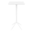 thumbnail image 3 of Sky Table de Bar Carré Pliant de 24 Pouces, Fini Blanc, 3 of 8