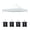 White + Polyester+1, variant on 10x10 Ft Canopy Replacement Top with 4 Pack Weight Bags UPF 50+ Waterproof 600D Oxford Fabric Replacement Cover Only (Frame Not Included) Gray