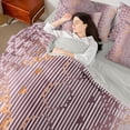 thumbnail image 4 of Homewish Fashion Western Aztec Twin Bedding Sets 7-Piece for Female, Abstract Stripes Ombre Bedding Comforter Set, Pink Hippie Triangle Reversible Sheet Sets, Super Cozy Room Decor, 4 of 7