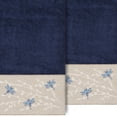 thumbnail image 3 of Linum Home Textiles 2 Piece Texture/Embroidery Turkish Cotton Bath Towel, 27" x 54", Blue, 3 of 3