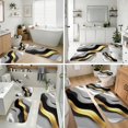 thumbnail image 4 of Black and Gold Marble Pattern Bathroom Rug Set 4 Piece,Includes Contour,Lid Cover,Bath Mat,Non-Slip Extra Soft Absorbent Washable, 4 of 5