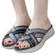 thumbnail image 1 of Likrtyny Sandalias Deslizantes para Mujer Suela Gruesa Con Correa Cruzada Sandalias Playa (Negro 38), 1 of 9