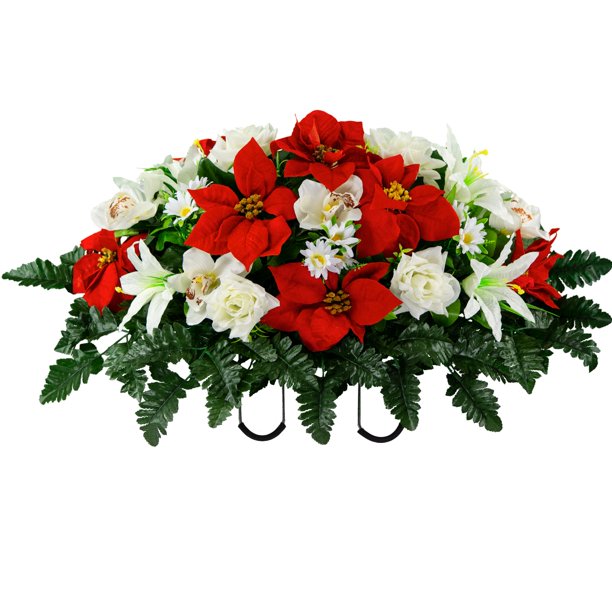 Sympathy Silks Artificial Cemetery Flowers Realistic Outdoor Grave