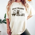 thumbnail image 5 of Stay Trashy Funny Raccoon Graphic T-Shirt Ivory Shirt Adult X-Large, 5 of 5