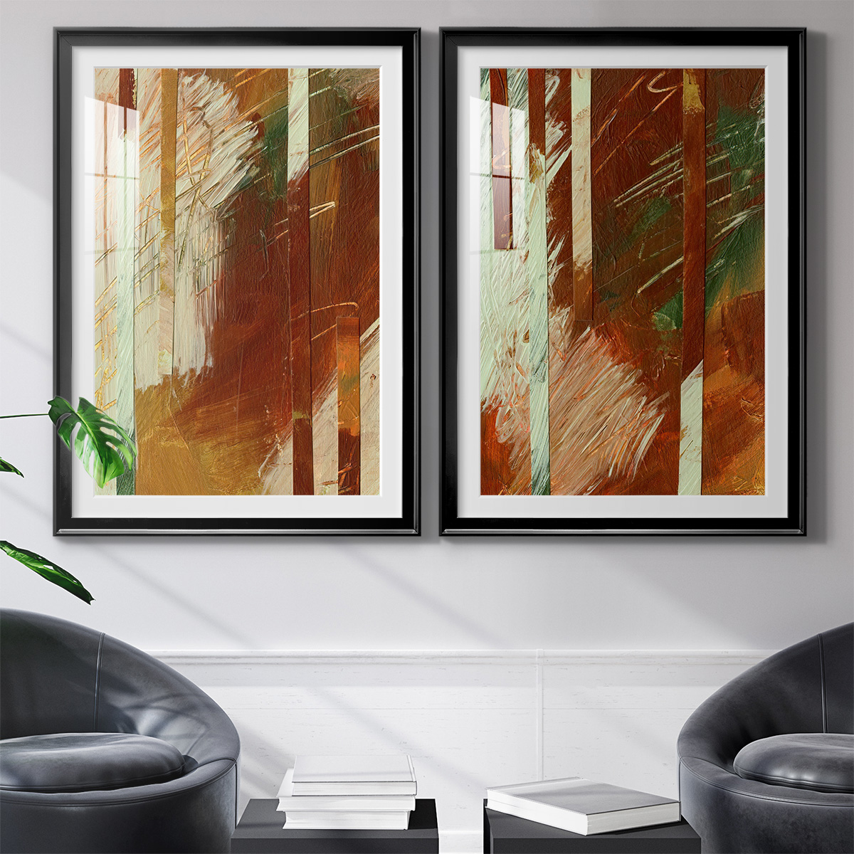 Wexford Home Wheaten I Premium Framed Print, 26.5" x 36.5" - Ready to Hang, Black (Set of 2)