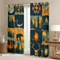 thumbnail image 2 of Homewish Woodland Animal Bear Blackout Curtains Set of 2 (52x84 Each),Rustic Deer Skull Window Curtains,Happy Camping Curtains and Drapes For Kids,Microfiber Bedroom Decor, 2 of 6