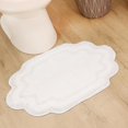 thumbnail image 1 of Home Weavers Allure Collection 100% Cotton Bath Rug 17"x24", Soft & Absorbent Bathroom Rug, Non-Slip Backing, Quick Dry, Machine Washable Bath Mat for Floor, Shower & Tub, White, 1 of 5