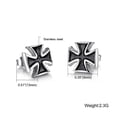 thumbnail image 2 of Nuevos 2 piezas de pendientes de cruz simple de caballeros templarios para hombre, pendientes de acero inoxidable con crucifijo, joyería para hombre, regalos, negro 1, 2 of 5