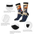 thumbnail image 3 of Hirioo American Bald Eagle A Pattern Adult Middle Tube Socks Breathable Sock Non-Pilling,Contrasting Color Design, 3 of 6