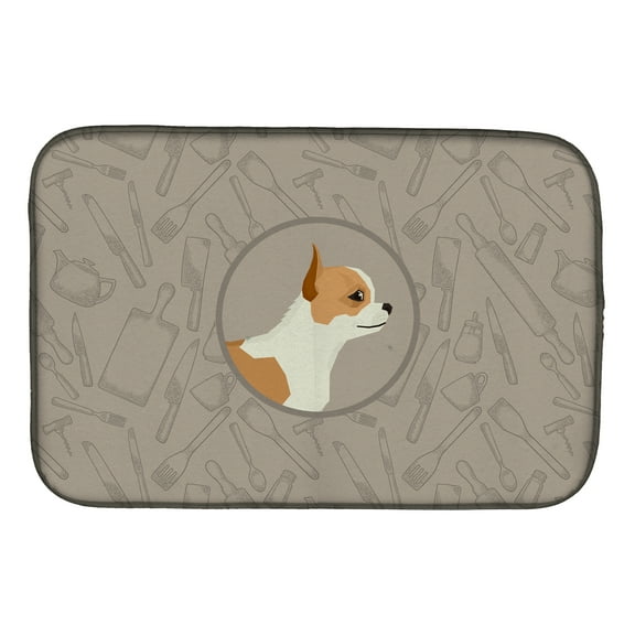 Caroline's Treasures Chihuahua In the Kitchen Dish Drying Mat