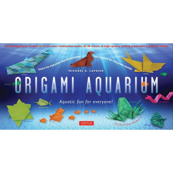 Pre-Owned Origami Aquarium Kit : Aquatic fun for everyone!: Kit with Two 32-page Origami Books, 20 Projects & 98 High-Quality Origami Papers: Great for Kids & Adults! (Mixed media product)