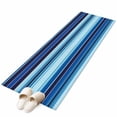 thumbnail image 2 of Abstract Washable Runner Rugs 2'x6', Colorful Mexican Stripe Navy Blue Black Farmhouse Low Pile Throw Entryway Rug Non-Slip Sturdy Edge Binding Carpet for Indoor Bedside Entrance Bedside, 2 of 9