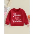 thumbnail image 3 of Mommy and Me Matching Outfits Letter Print Round Neck Pullover Long Sleeve Sweatshirts Tops, 3 of 10