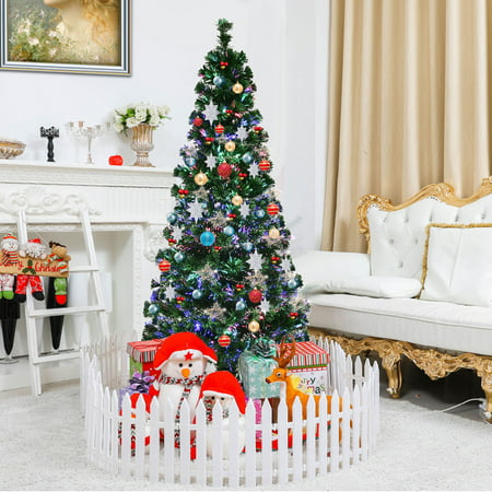 Gymax Fiber Optic 6'Artificia Christmas Tree PVC Material Metal Stand Holidy (Best Fiber Optic Christmas Tree)