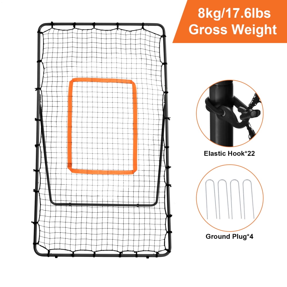 3ft Volleyball Rebound Net, 5 Adjustable Rebound Angles, Portable Throwing Partner for Volleyball Practice, Designed for Backyard Skill Development (Black)