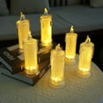 thumbnail image 3 of 6 Pzas Velas Led (D:2.5" x H:7"), Velas Falsas de Pilar, Velas sin Llama a Batería/baterías Incluidas, Velas artificiales para Decoración para el Día de San Valentín Boda Decoraciones de Navidad, 3 of 6