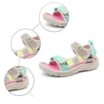 thumbnail image 3 of FINALGANG Boys Girls Kids Sporty Adventure Sandals With Multi Adjustable Webbing Straps Lightweight Cushioned Sole Shoes For Outdoor Play Summer Activities Pink 5.5-6 Years, 3 of 8