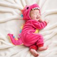 thumbnail image 5 of Baby Plush Dinosaur Romper Halloween Infant Onesie Dress Up Outfit Toddler Christmas Party,6-9 Months, 5 of 5