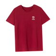 thumbnail image 4 of Camiseta para mujer Ropa casual de verano Camisa ligera con cuello redondo para acampar Rojo, 4 of 7