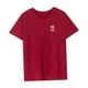 thumbnail image 4 of Camiseta para mujer de verano ligera de recuerdo con cuello redondo para ir de compras femenina Rojo, 4 of 7