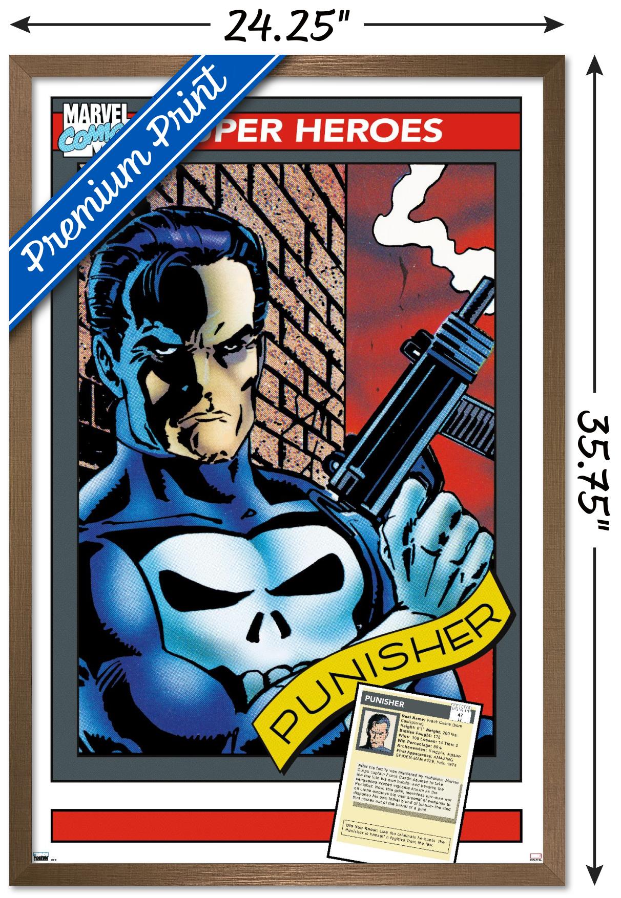 Marvel Trading Cards - Punisher Wall Poster, 22.375" x 34" Framed