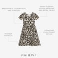 thumbnail image 2 of Vestido elegante de lana de cacahuete con estampado de leopardo, manga corta, 5-6 años, 2 of 3