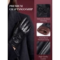 thumbnail image 4 of Deago Women's Classic Gloves Driving Winter Warm Nappa Leather Gloves, 4 of 7
