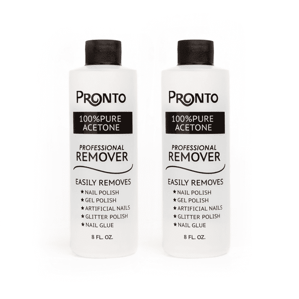 Pronto 100 Pure Acetone Nail Polish Remover, 8 fl. oz. (Pack of 2
