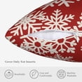 thumbnail image 6 of Christmas Pillow Covers 18X18 Inch Set of 2 Snowflake Christmas Decor Pillow Covers Christmas Red Throw Pillows Winter Farmhouse Cushion Cases Linen for Home Decor Sofa Couch Living Room, 6 of 6