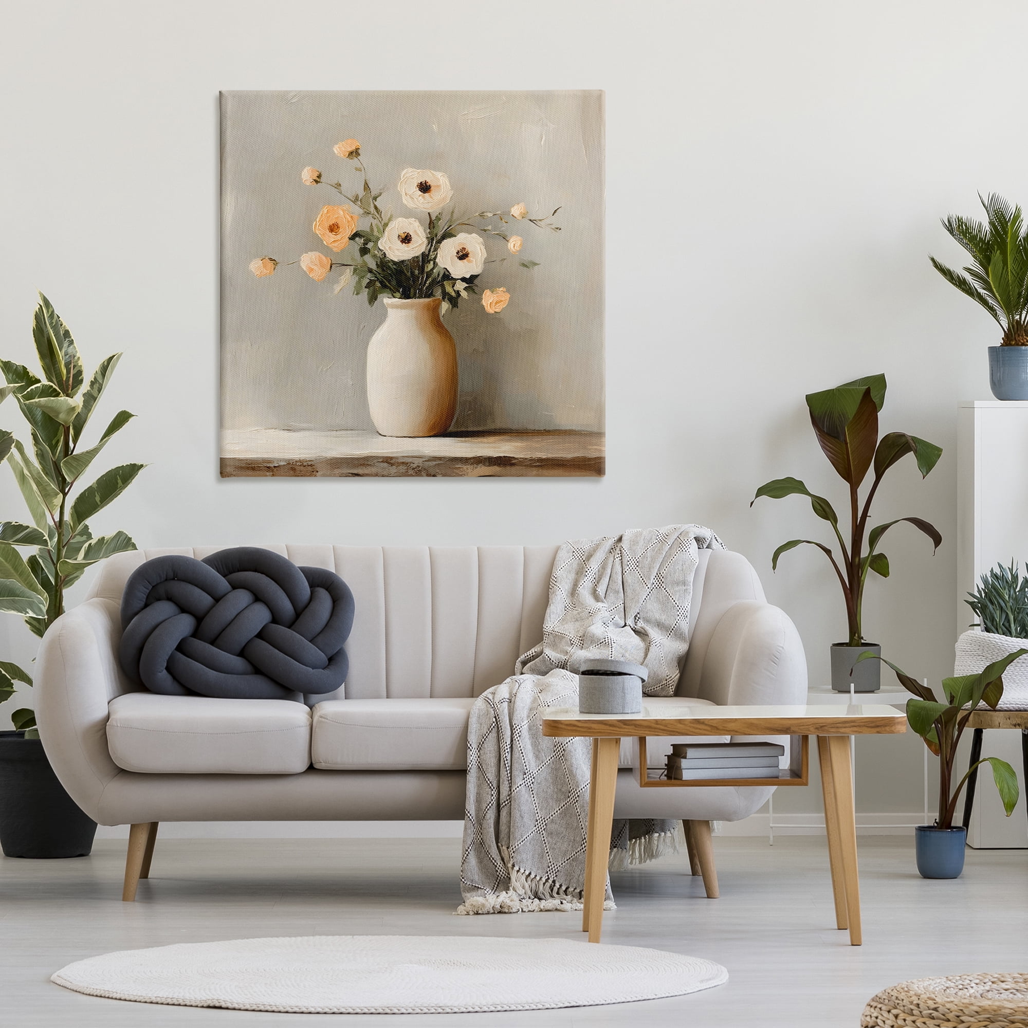 Stupell Industries Simple Floral Vase in Pastels Canvas Wall Art, design by Creative Studio