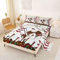 thumbnail image 2 of Erosebridal Beige & Brown Dripping Baseball Field & Bats Graphic Queen Sheet Sets 4 Pieces, Baseball Graphic Bed Set for Boys And Girls Kids,Lightweight Room Decor, 2 of 5