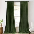 thumbnail image 3 of Cortinas Stangh, color verde musgo, 254 cm de largo, con aislamiento térmico, 2 unidades, 3 of 8