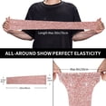 thumbnail image 4 of Bingfone Farmers Gardening Sleeves Sun Protection Arm Cooling Sleeves For Women Men With Thumb Hole - Rose Gold Pink Glitter, 4 of 8