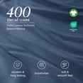 thumbnail image 6 of Bare Home Organic Sateen Sheet Set - 400 Thread Count - 100% Organic Cotton - 3 Piece - Twin, Bering Sea, 6 of 10