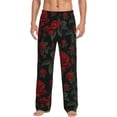 thumbnail image 1 of Fotbe Roses Pantalones de Pijama para Hombre, Pantalones de Dormir, Pantalones de Casa con Cintura Ajustable y Bolsillos-Medium, 1 of 6