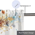 thumbnail image 5 of Watercolor Butterfly Floral Curtain Valances for Kitchen Windows Blue Flowers Dreamy Theme Rod Pocket Window Valance for Living Room Bathroom Bedroom Kitchen 54 by 18 in, 1 Panel, 5 of 6