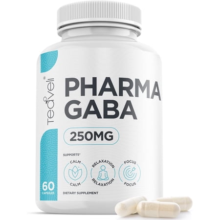Pharma GABA 250 mg– Naturally Fermented GABA Supplement– Clinically Proven to Support Relaxation, Cognitive Health, Sleep & Focus