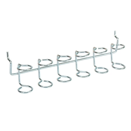 Hyper Tough Multi-Tool and Screwdriver Holder for Pegboard Organization, Zinc Plated Steel